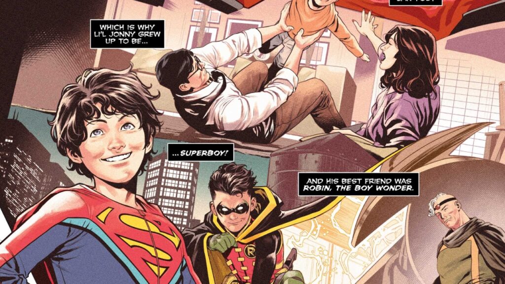 Superman and Jon (Image: DC)