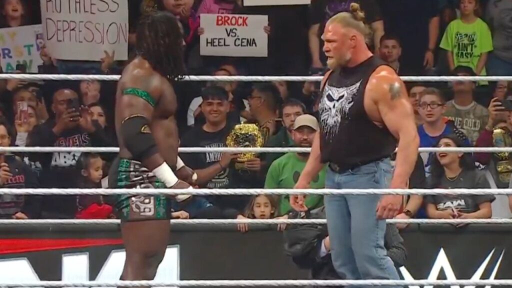 Oba Femi confronted Lesnar on RAW