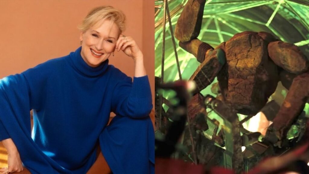 Meryl Streep and the alien from 'Project Hail Mary'