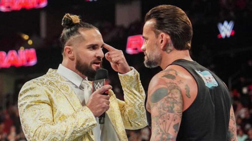 Seth Rollins and CM Punk on RAW