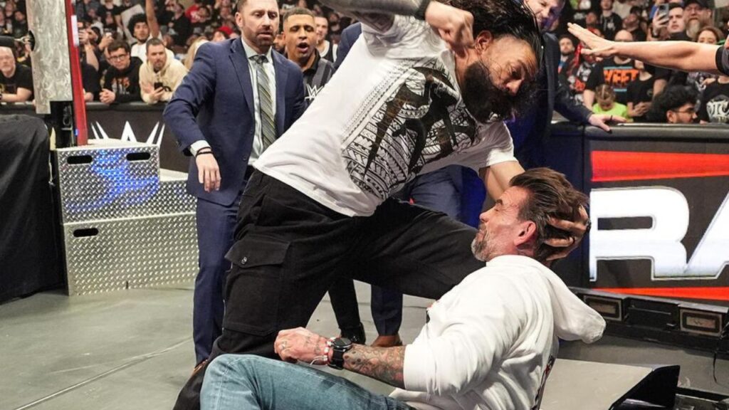 Roman Reigns unleashed his wild attack on CM Punk