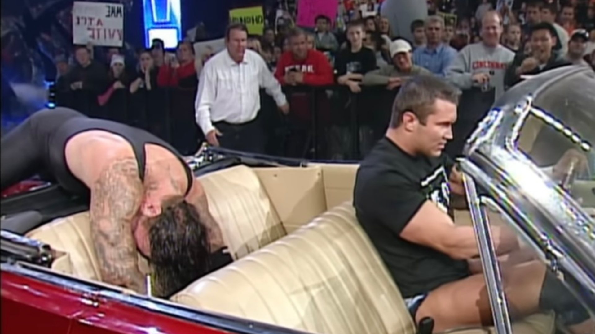5.⁠ ⁠Randy Orton Driving The Undertaker Through the Stage (SmackDown, 2005)