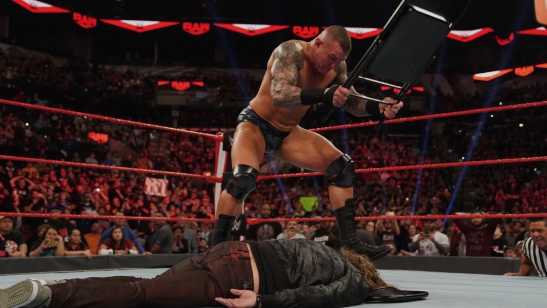 9.⁠ ⁠Randy Orton’s Con-chairto to Edge (Raw, 2020)