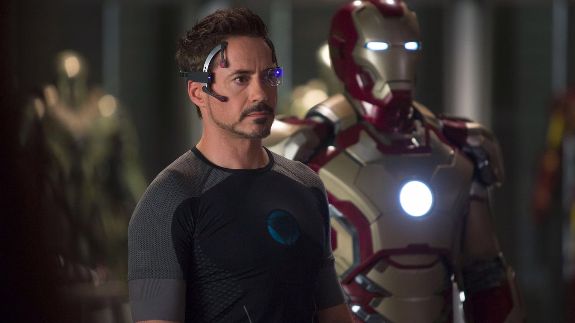 Robert Downey Jr. as Iron Man/Tony Stark in Iron Man (2008)