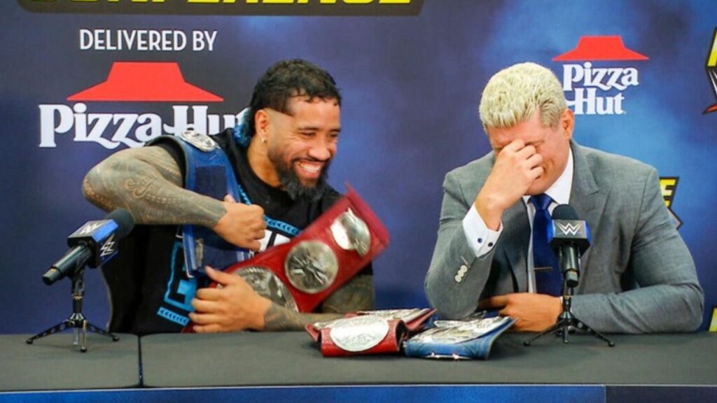 Cody Rhodes and Jey Uso were drunk during the Fastlane 2023 press conference