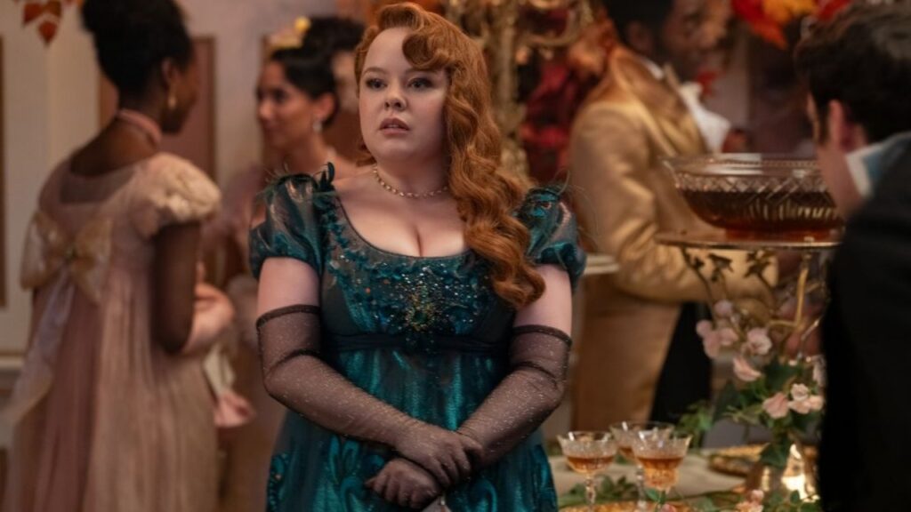 Nicola Coughlan in Bridgerton (Image: Netflix)