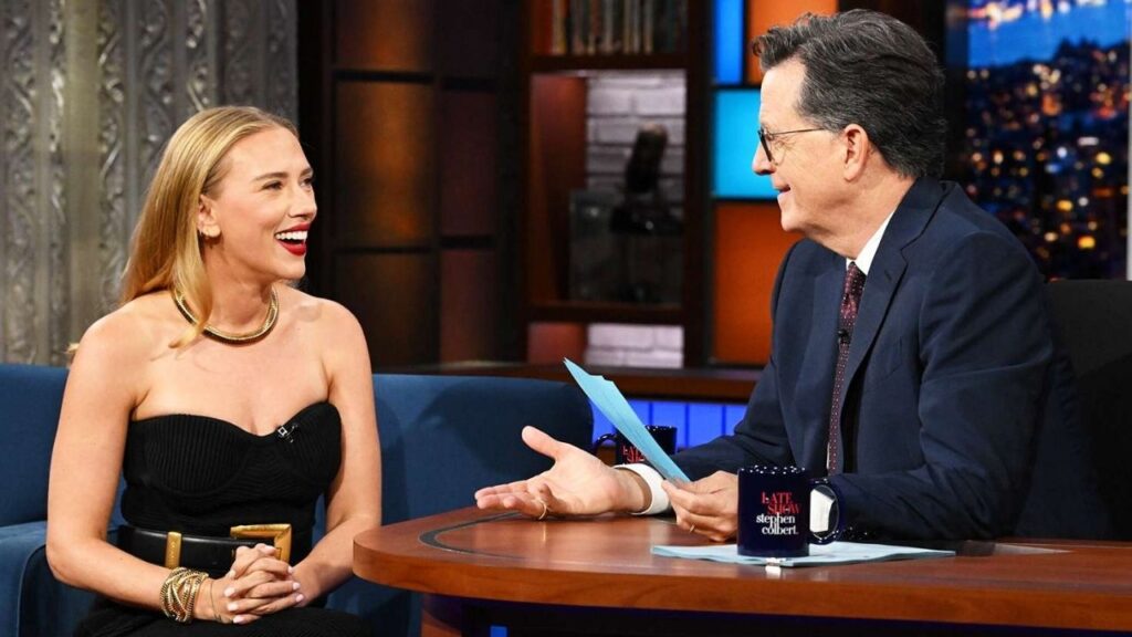Scarlett Johansson in 'The Late Show with Stephen Colbert'