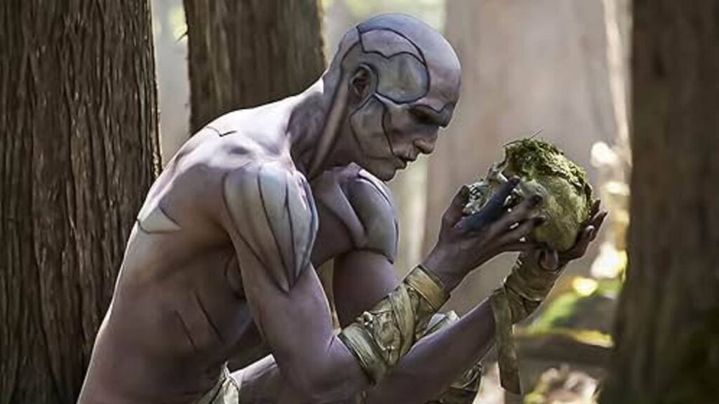 Jacob Elordi in and as Frankenstein