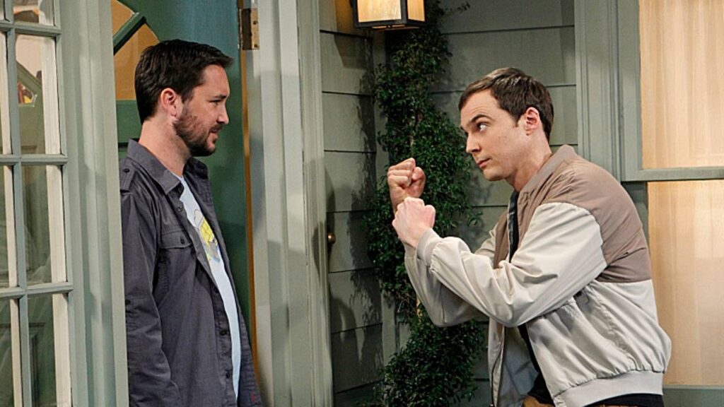 Sheldon and Wil in The Big Bang Theory