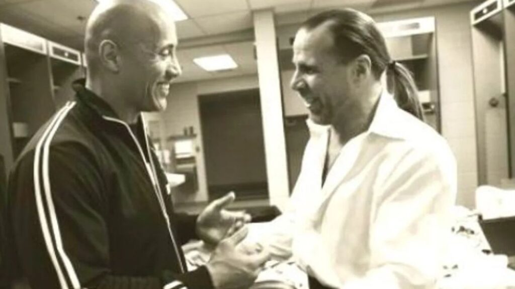 The Rock and HBK never faced each other in a singles match