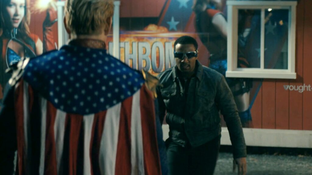 Homelander and A-Train in 'The Boys' (Image: Amazon)