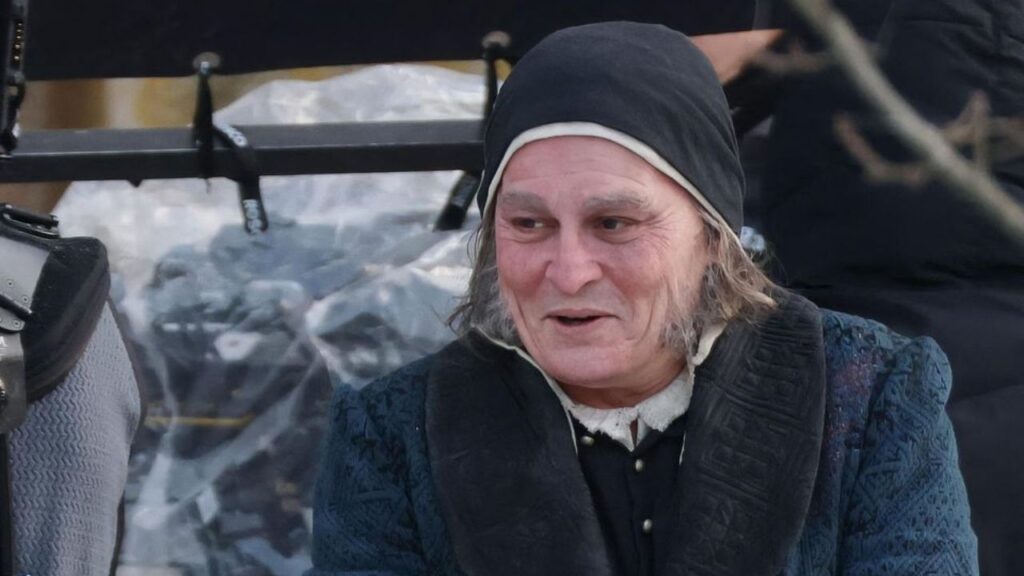 Johnny Depp on the set of 'Ebenezer: A Christmas Carol'