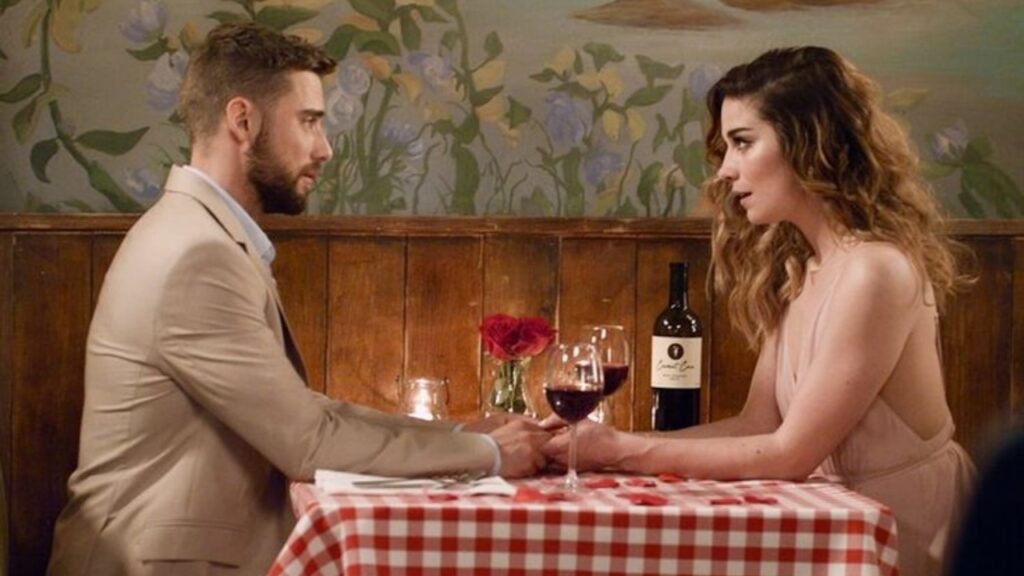 Alexis and Ted in Schitt's Creek (Image: CBC)