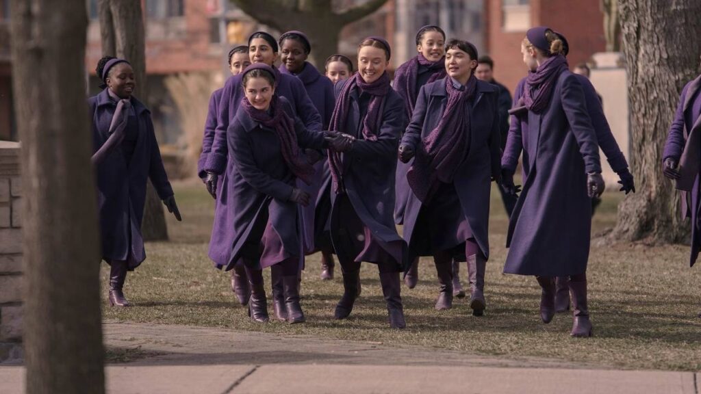 The New Generation in The Testaments (Image: Hulu)