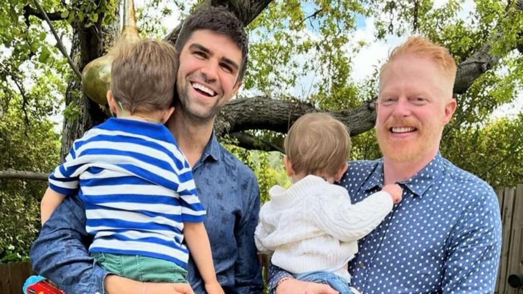 Ferguson and Mikita with their children