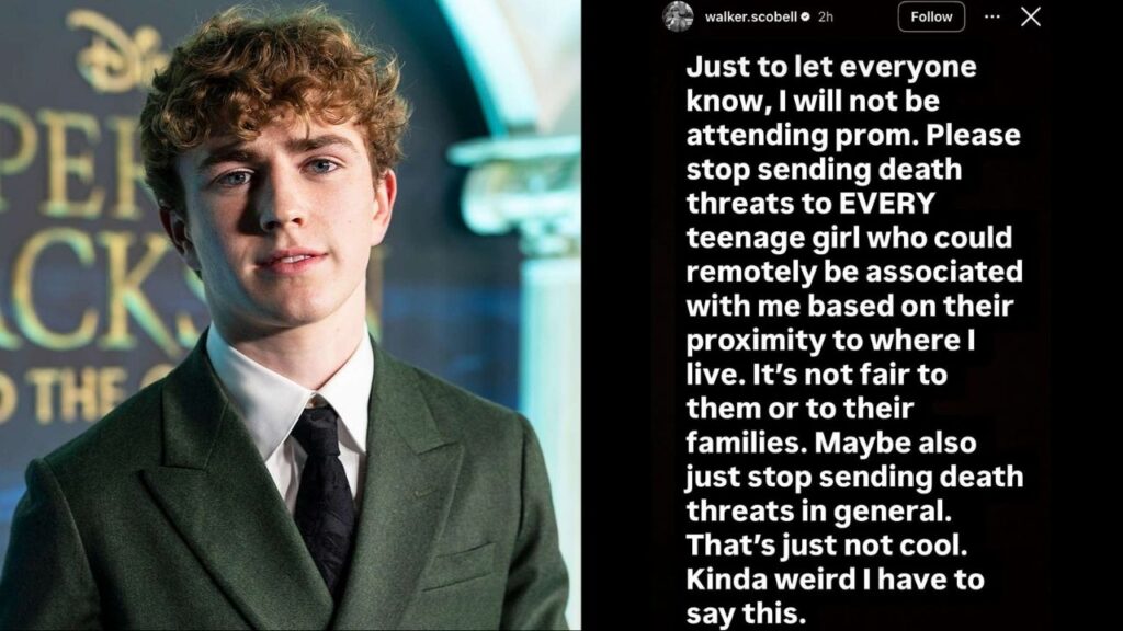 Walker Scobell's Insta post