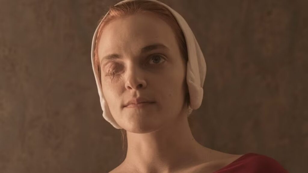 Janine's Eye in The Handmaid's Tale (Image: Hulu)