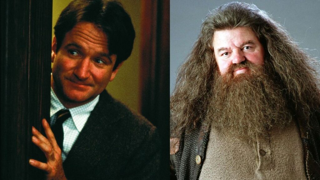 Robin Williams in 'Dead Poets Society' and Hagrid in 'Harry Potter'