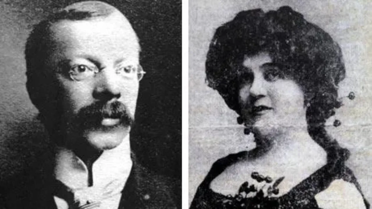 Dr Hawley Harvey Crippen and Cora Crippen (Image: Historiclondontours)