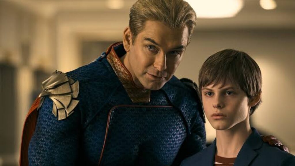 Homelander and Ryan in 'The Boys' (Image: Amazon)