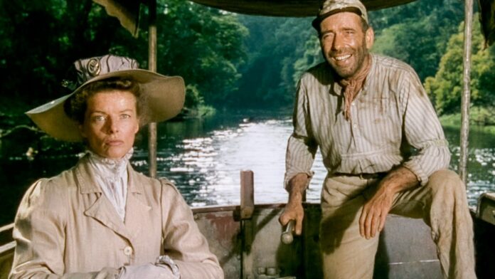 Katharine Hepburn and Humphrey Bogart in 'The African Queen' (Image: United Artists)
