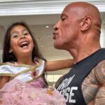 The Rock with his daughter