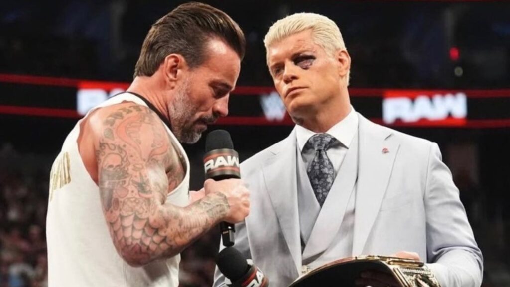 CM Punk and Cody Rhodes on RAW after WrestleMania 42