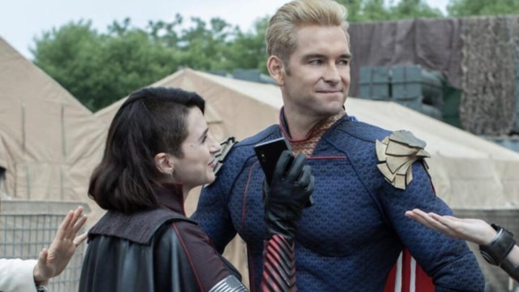 Homelander and Stormfront in 'The Boys' (Image: Amazon)