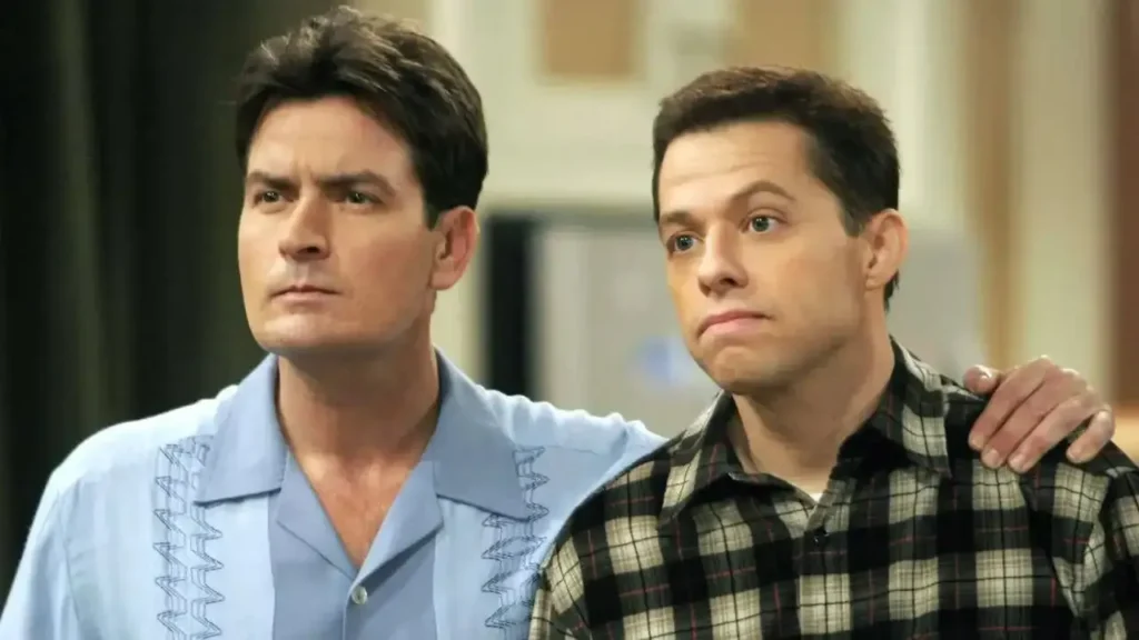 Charlie Sheen and Jon Cryer in 'Two and a Half Men' (Image: CBS)