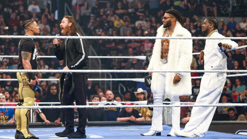 Carmelo Hayes, Sami Zayn, and Trick Williams