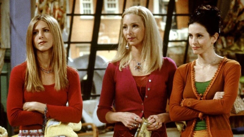 Phoebe, Rachel, Monica from 'Friends'