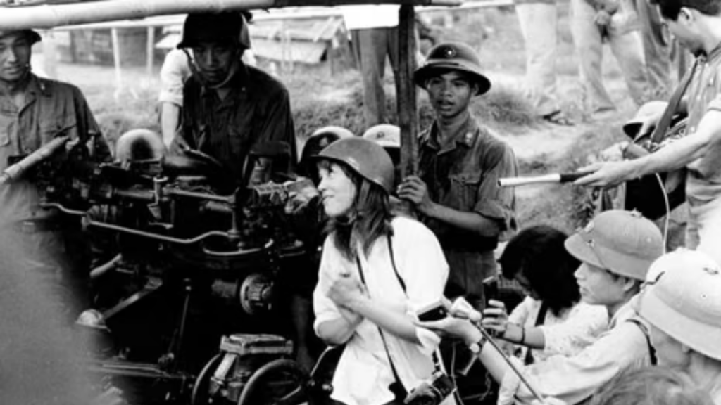 Jane Fonda in the infamous photo (Image: The Guardian)