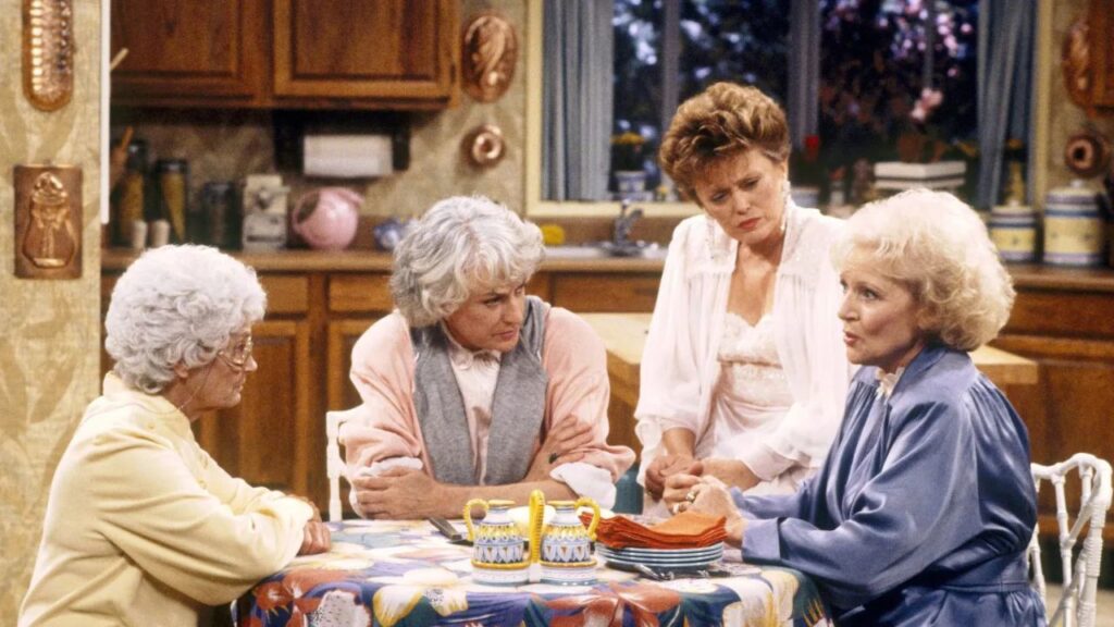 Dorothy, Rose, Blanche, and Sophia in The Golden Girls (Image: NBC)