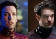 Affleck and Cox as 'Daredevil' (Image: Marvel)