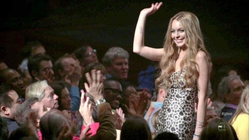 Lindsay Lohan on Glee (Image: Fox)