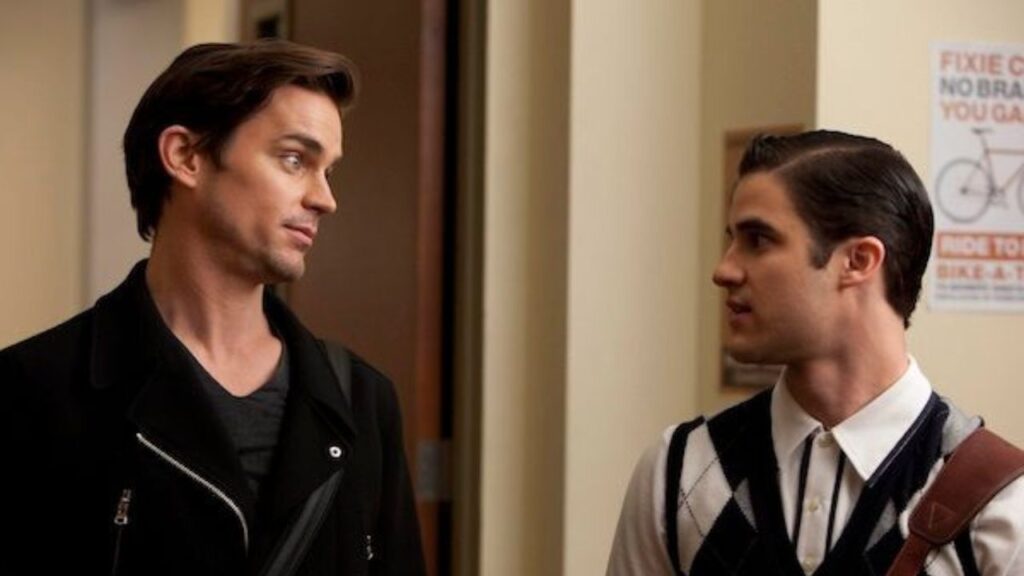 Matt Bomer and Darren Criss on Glee (Image: Fox)
