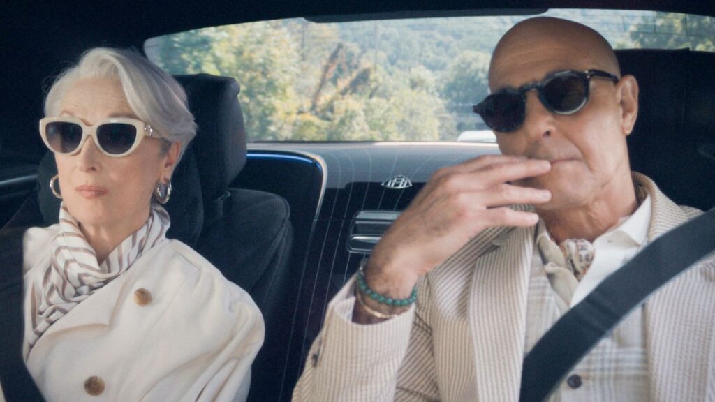 Meryl Streep and Stanley Tucci in 'The Devil Wears Prada 2' (Image: 20th Century Studios)