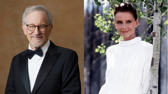 Steven Spielberg and Audrey Hepburn (Image: Variety and Universal Pictures) Steven Spielberg and Audrey Hepburn (Image: Variety and Universal Pictures)