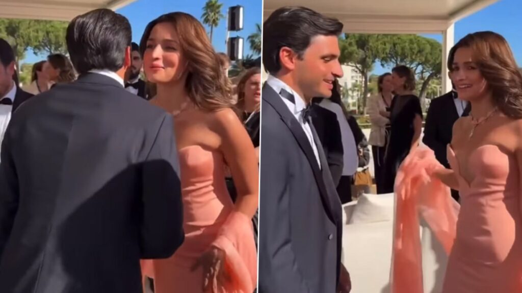 Carlos Sainz and Alia Bhatt