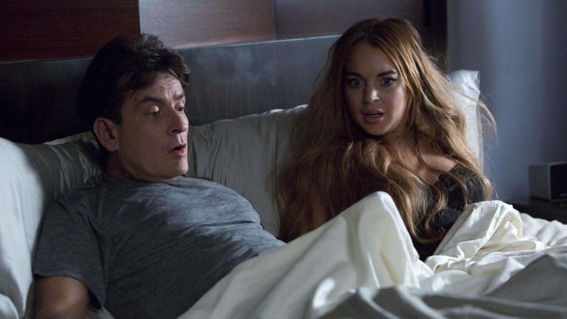 Lindsay Lohan and Charlie Sheen In 'Scary Movie 5'