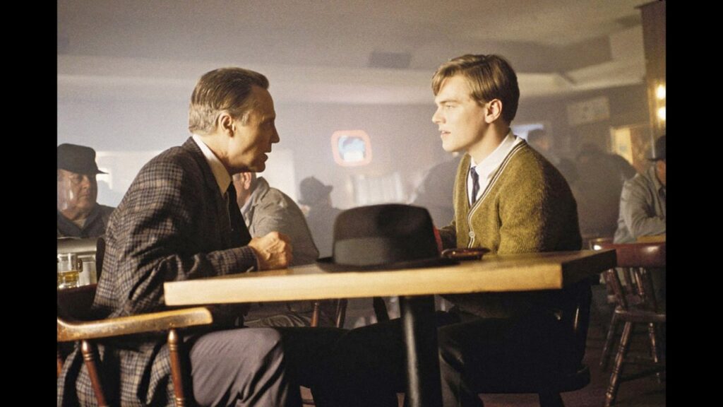Leonardo DiCaprio and Christopher Walken in 'Catch Me If You Can' (Image: DreamWorks Distribution) 