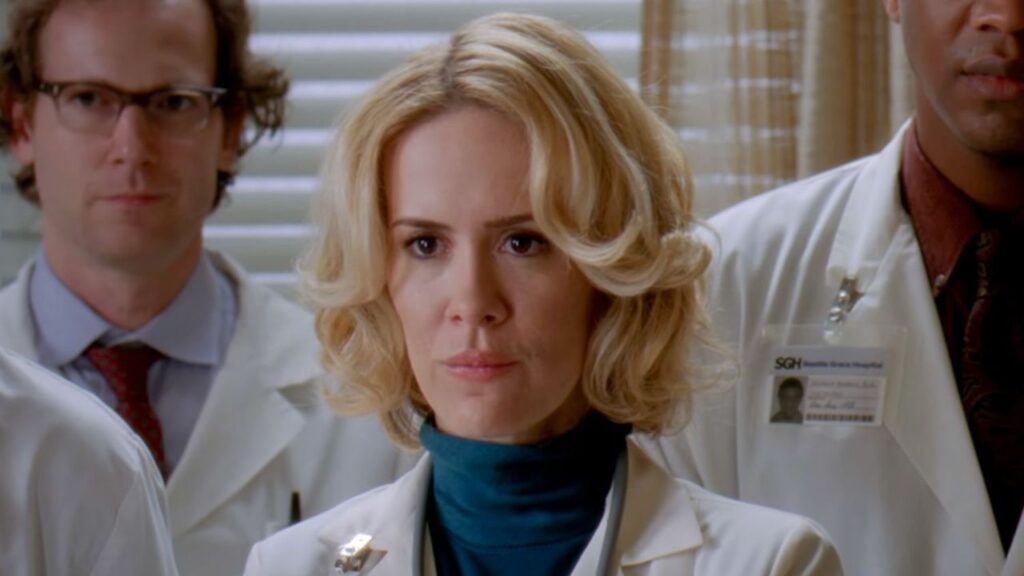 Sarah Paulson in Grey's Anatomy (Image: ABC)