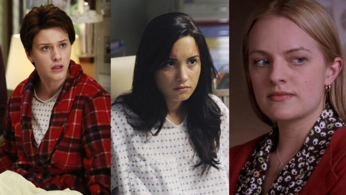 Rachel Brosnahan, Demi Lovato, Elizabeth Moss in Grey's Anatomy (Image: ABC)