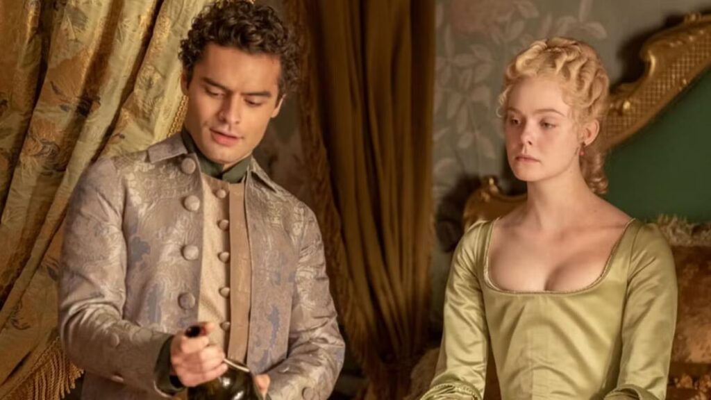 Catherine and Leo in The Great (Image: Hulu)