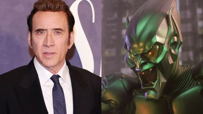 Nicolas Cage and Green Goblin (Image: The Hollywood Reporter and Sony Pictures)