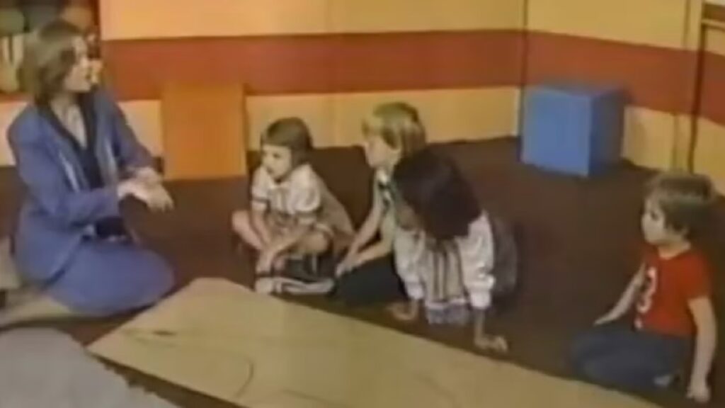 Leonardo DiCaprio on the set of 'Romper Room' (Image: Claster Television)