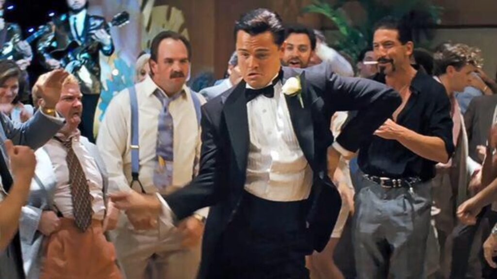 Leonardo DiCaprio dancing in 'Wolf of Wall Street' (Image: Paramount Pictures)