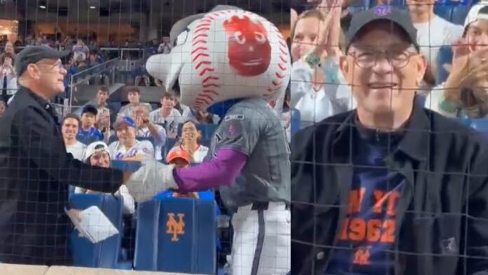 Tom Hanks at Mets vs. Yankees