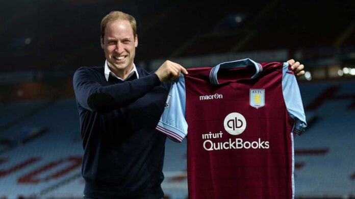 Prince William as Aston Villa Supporter Prince William as Aston Villa Supporter