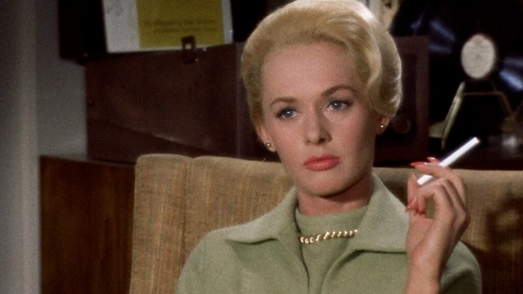 Tippi Hedren in Alfred Hitchcock's 'The Birds' (Image: Universal Pictures)